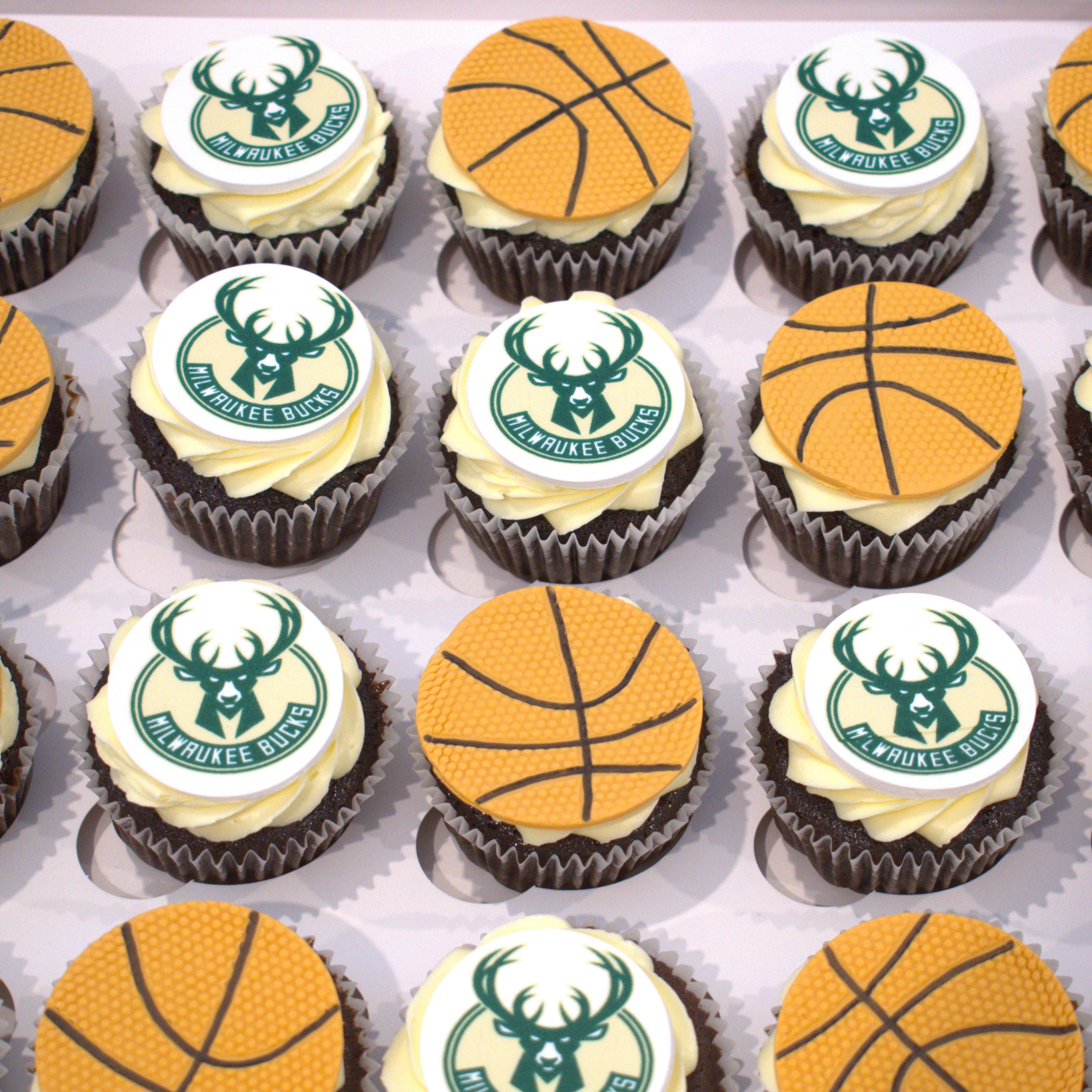 Basketball Themed Cupcakes